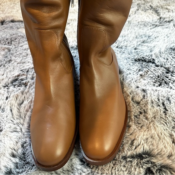 SOLD! Retail$1,185 MAX MARA Brigg Fold-over Leather Brown Boots. Sz:EU39/US8.5 - Picture 12 of 16